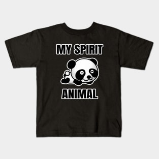 My spirit animal is a panda Kids T-Shirt